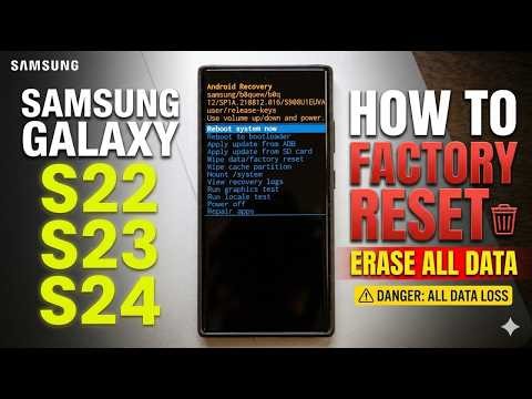 Samsung Galaxy S22 5G Hard Reset | SM-S901W Factory Reset Wipe & Pin Pattern Unlock 2026 |