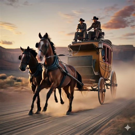 Dust Trail Run — A Western Stagecoach Chase” #history #america #stagecoach #photo