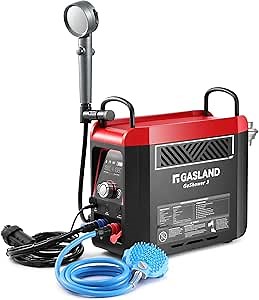 GASLAND G3 Max Portable Propane Tankless Water Heater with Built-in Pump, CSA Certified Outdoor Camping Shower System, 1.5H Fast Charging, Instant Hot Water for Camping, RV, Cabin & Off-Grid