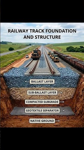 Railway track cross section | basic civil engineering