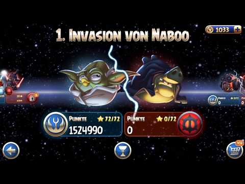 Naboo Invasion - all level 3 star gameplay - Angry Birds Star Wars 2