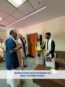 Shri. Rajeev Chandrasekhar, Minister of State for Skill Development, Electronics & IT, and Shri. Atul Kumar Tiwari, Secretary of MSDE, interacted with Miss. Tashi Drema and Mr. Somanagouda Karigoudr, students of NSDC International, during the 2nd Skill Convocation Ceremony, 'Kaushal Deekshant Samaroh 2023’. Both candidates have completed their skill training and will be placed in Japan and the UK. #SkillIndia #KaushalDeekshantSamaroh2023 #Skills4All Press Information Bureau - PIB, Government of 