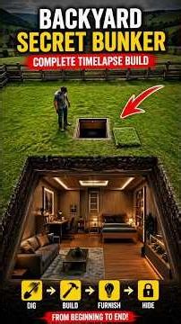 He disappeared into the forest and built a secret underground shelter. Watch the transformation. 🌲