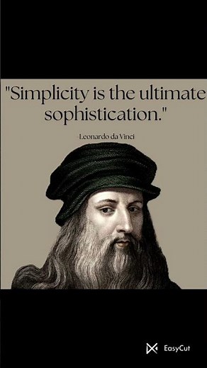 Leonardo da Vinci’s Life Lesson: Keep It Simple ✨ #davinci