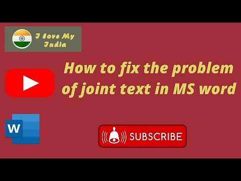 How to fix words that stick together in MS word