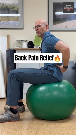 Low Back Painor Stiffness? Try Pelvic Tilts on an Exercise Ball 👀🔥#shorts #fyp #backpain #painrelief