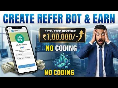 Create Telegram Refer and Earn Bot 🤖 With No Programming Using API Key Only | Telegram Refer Bot