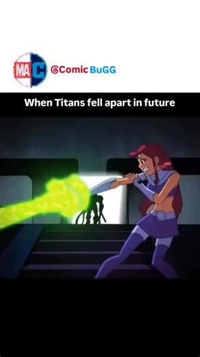 ComicBuG on Instagram: "The Teen Titans series showed a possible future where the team fell apart in the episode "How Long Is Forever?", triggered by Starfire's accidental disappearance for 20 years, leading to a dystopian reality with broken members (Cyborg, Beast Boy, Raven) and a crumbling tower, though this future wasn't set in stone and was ultimately averted by the team reuniting to save Starfire and return her home, proving the future isn't fixed. Details of the "Fallen" Future: Starfire'