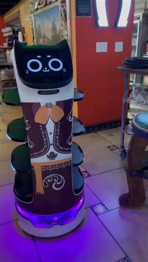 BellaBot opening a door in Monarcas Restaurant at Cape Coral