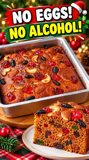 Eggless Christmas Fruit Cake Recipe | Rich, Moist & Easy Homemade Cake