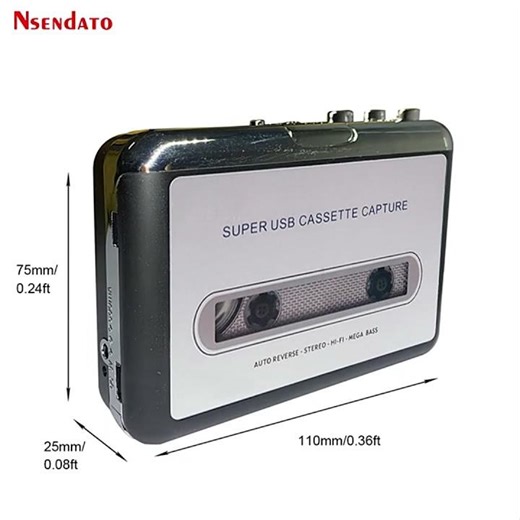 Lecteur de cassettes USB, convertisseur de cassettes en MP3, ada