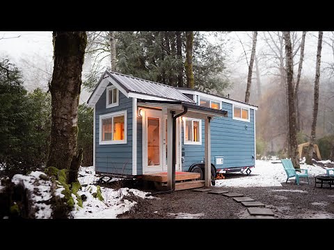 Inside a Bright Minimalist Tiny House in the Woods