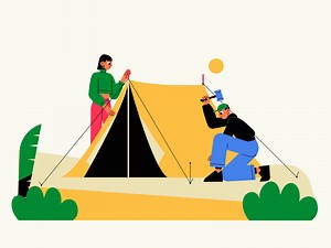 Camping animation
