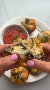 Pizza Bites - using pizza dough made from just two ingredients! They are perfect for dipping with marinara for game day, parties, or a fun family dinner! RECIPE: https://feelgoodfoodie.net/recipe/pizza-bites/ | Feel Good Foodie