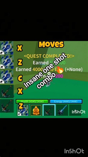 Insane one shot god human shark anchor combo in blox fruits #roblox #bloxfruits