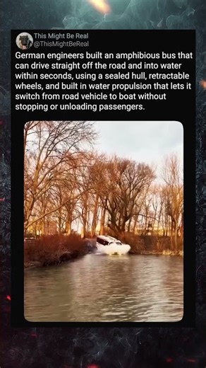 A Bus That Drives Into Water