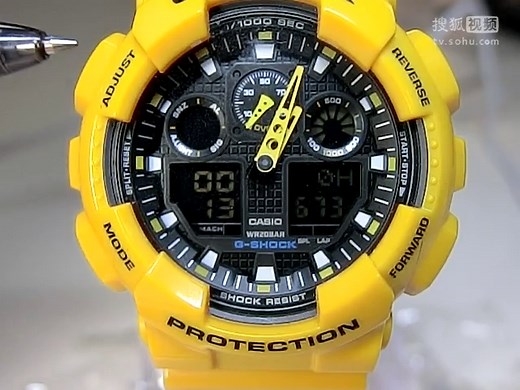 CASIO手表GA-100（5081）秒表-测量间断时间