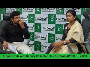 APPSC Group-I 2023 | Topper's Talk with Deputy Collector Ms. Suvarna