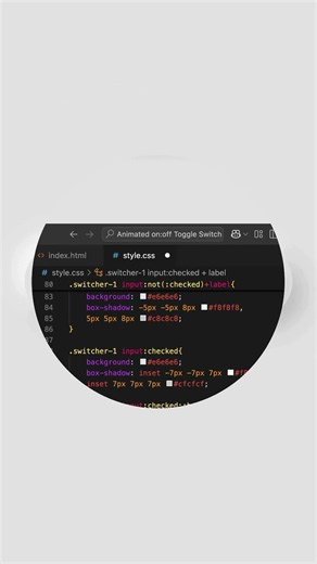 Neumorphic ON/OFF Toggle Switch with HTML & CSS