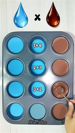 Sky Blue × Mocha 🤎💙 | Smooth & Satisfying Color Blend #colormixing #satisfying #oddlysatisfying