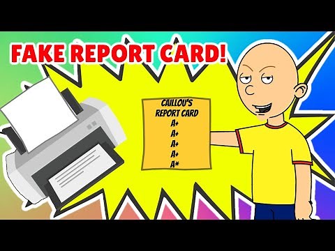 Caillou Gets Grounded: Caillou Prints Out Fake Report Card & Gets Grounded! (GoAnimate)