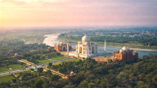 A royal tomb built at the center of a grand garden complex