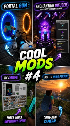 Cool Mods #4 🔥 #minecraft #shorts #minecraftmods