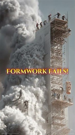 Formwork Fails!🔥Concrete Column Bursts and Floods Construction Site #shorts #fail
