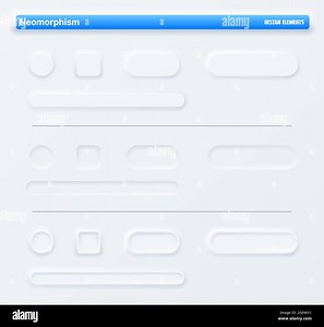 Neomorphic app buttons, navigation web interface. Vector mockup for application buttons or slider bars for music or video player control panel, mobile Stock Vector Image & Art - Alamy