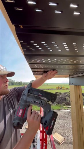 Soffit and Fascia Installation on Post Frame Barn