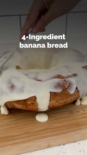 This banana bread is as easy as it gets. Mix rope bananas, sweetened condensed milk, cream cheese and self-raising flour. Bake then slather on that cream cheese condensed milk icing. It’s that easy! If you’d like this recipe, Google ‘BestRecipes 4-Ingredient banana bread’. #easybananabread #creamcheeseicing #condensedmilkrecipes #easybaking | Best Recipes