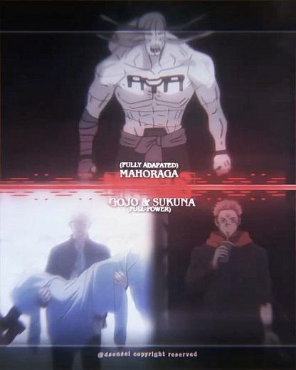 MAHORAGA (FULLY ADAPTED) VS GOJO & SUKUNA (FULL POWER) || JUJUTSU KAISEN MANGA || MATCHUP REQUEST