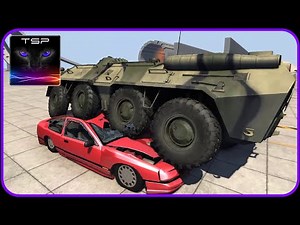 BeamNG drive - BTR 80 APC Crushing & Destroying Stuff