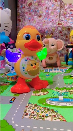 Dancing donald duck in the playground. So funny 🦆 🥳🥰🎢🎡👯‍♀️💃