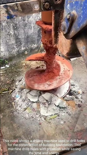Efficient Construction: Drilling Auger Working for Building Foundation Setup