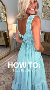 HOW TO: Hide your bra straps with a tie back!! Save this hack for later!! #shopthemint #trendy #affordable #boutique #hack | The Mint Julep Boutique