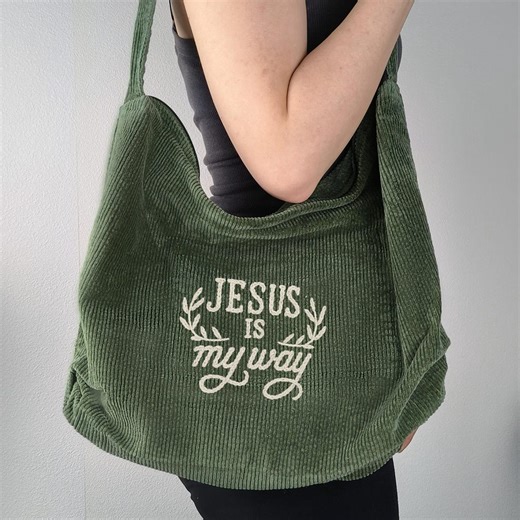 Embroidered Corduroy Bible Tote Bag, Personalized Name, Gift for Catholics, Custom Baptism Gift for Women - Etsy Australia