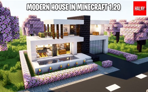 【Minecraft建筑教程】现代房屋设计建筑教程