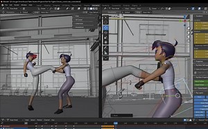 【Blender】角色体术战斗动画场景制作P1-初学者教学