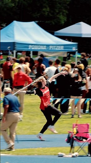 Perfect Javelin Throw in Slow Motion