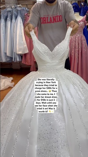 I couldn't let her wear this $30,000 dress! 🫣 #promdress #prom2026 #shorts