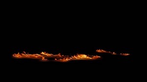 Burning ground. fire and flames. burning on the ground. black screen