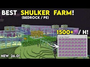 BEST SHULKER FARM in 26.0 Minecraft Bedrock! (1500/Hour!)