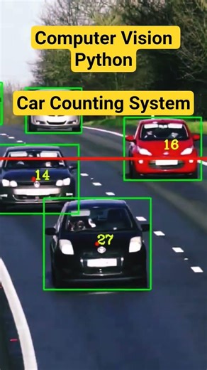 Car Counting System Python Computer vision #codinglife #programming #development #coding #opencv