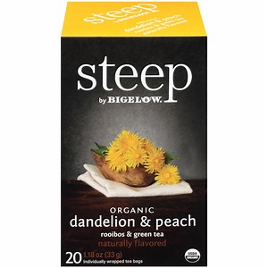 organic dandelion and peach rooibos and green tea