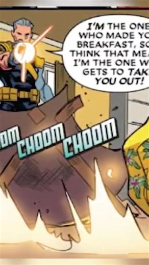 Deadpool Has Finally Been Cured of Cancer… Really. Deadpool wakes up completely cancer-free, but the moment feels wrong. His kitchen is full of familiar faces—Cable, Wolverine, Spider-Man, and Domino—but they’re all shape-shifters. A violent fight breaks out as Deadpool battles deadly imposters and traps. His real wife, Valentine, saves him, only for his “daughter” Ellie to attack, revealing another heartbreaking betrayal. Deadpool Has Finally Been Cured of Cancer… Really. #Deadpool #MarvelComic