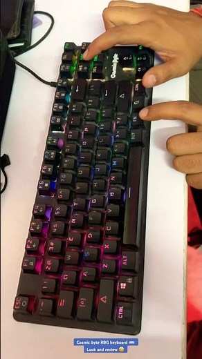 Cosmic byte RBG keyboard ⌨️ Look and review 🤩 #infotechhemu #reels #live