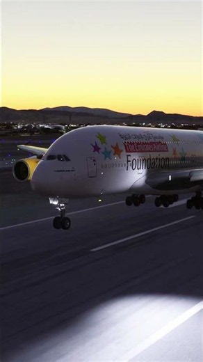 Emirates A380 A6-EEP "Emirates Foundation" Landing on Runway 26L at Las Vegas Airport