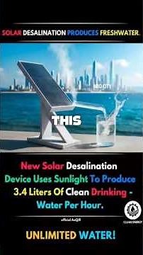 This Device Makes FRESHWATER From Seawater Using ONLY Sunlight! (Solar Desalination Breakthrough)