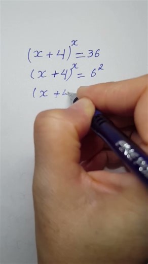Solve This! 🔥 (x + 4)ˣ = 36 — Quick Math Trick #maths #mathematics #exam